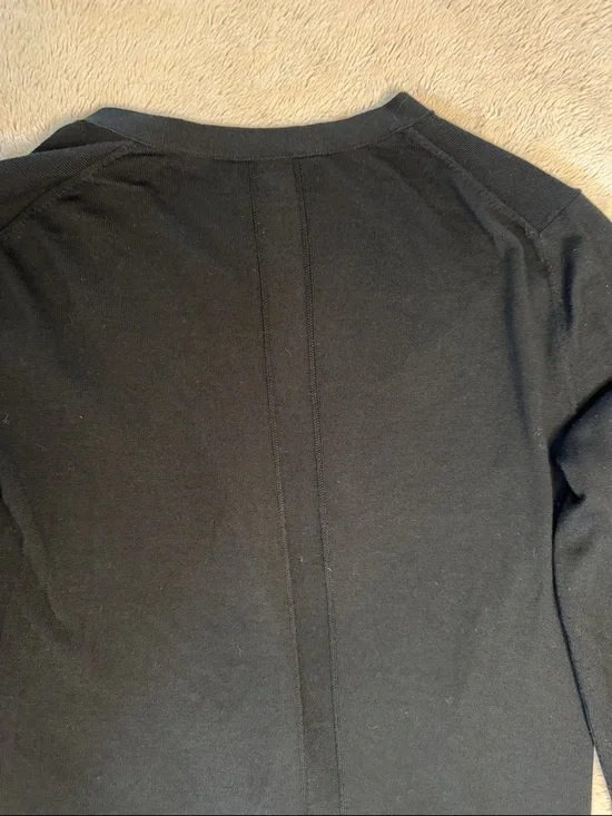 Banana Republic 100% Merino Wool Black Longline V-Neck Oversized Cardigan sz S - Picture 8 of 8